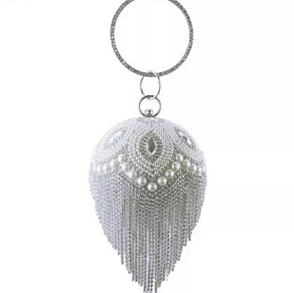 STUNNING Round Beaded Evening Bag